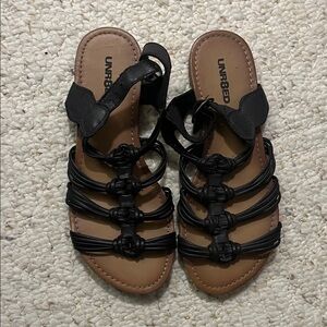 UNR8ED Women's Black Strappy Sandals 7